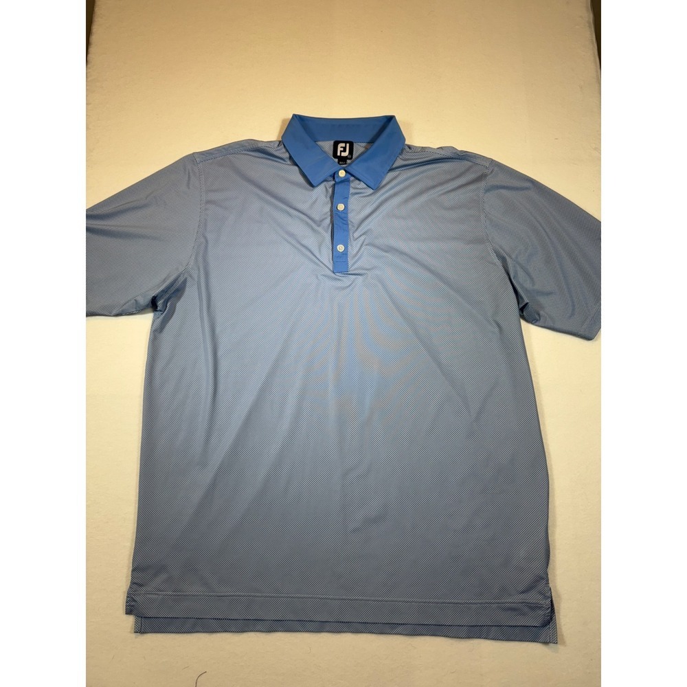 FootJoy Golf Polo Shirt Men's 2XL Short Sleeve Blue Athletic Golfing